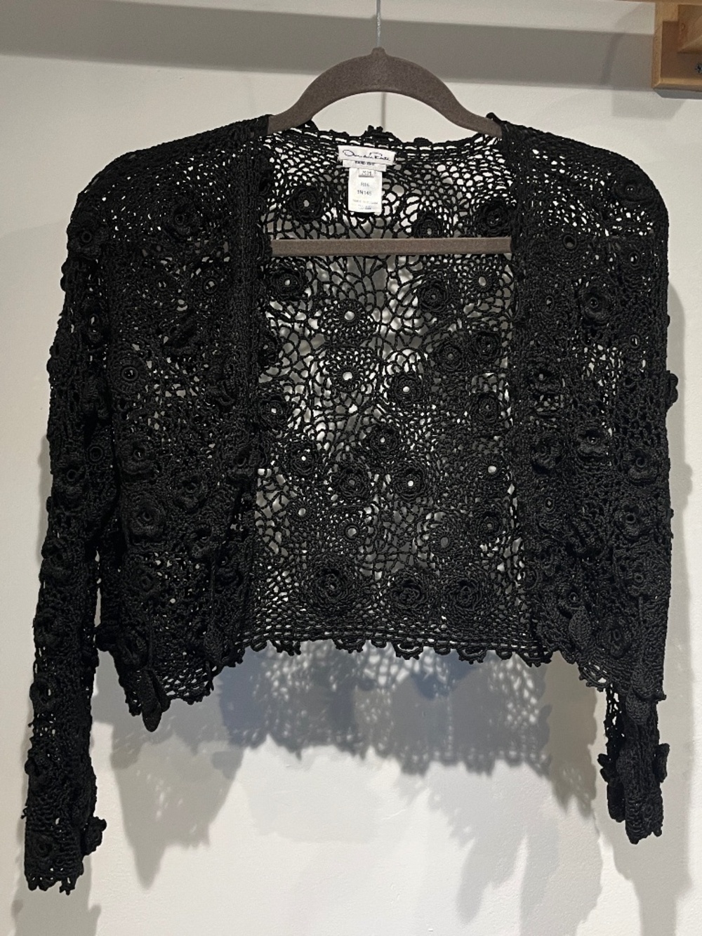 cropped crochet jacket by Oscar de la Renta